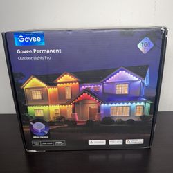 Govee Permanent Outdoor Lights Pro, 100ft with 60 RGBIC LED Lights for Daily and Accent Lighting, 75 Scene Modes for Outdoor Decor, IP67 Waterproof, W