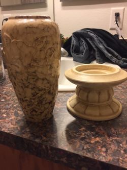 Candle holder and base