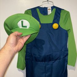 Luigi Super Mario Brothers Costume Size Medium