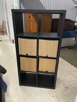 Black cube shelf