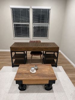Office desk and coffee table