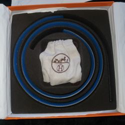 Hermès Cuir Seule 24mm Belt – Noir/Bleu Mykonos Full Set + Receipt