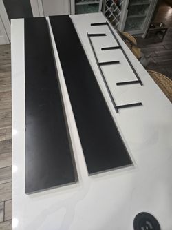 59" inch Black Floating Shelves