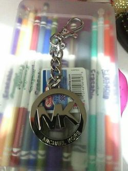 Silver Michael kors key chain