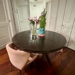 Black Dining Table - 48 Inch