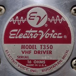 Electro Voice T350 Tweeters 