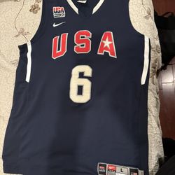 2008 Nike Authentic USA #6 Lebron James Jersey