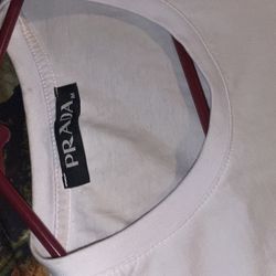 Prada White T Shirt Logo 