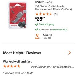 Milwaukee Switchblade Bit Blades 