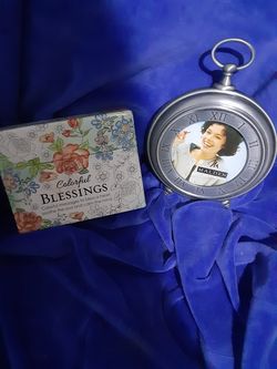 Color Blessings Cards & Clock photo frame $8.00 cash only serious buyers)