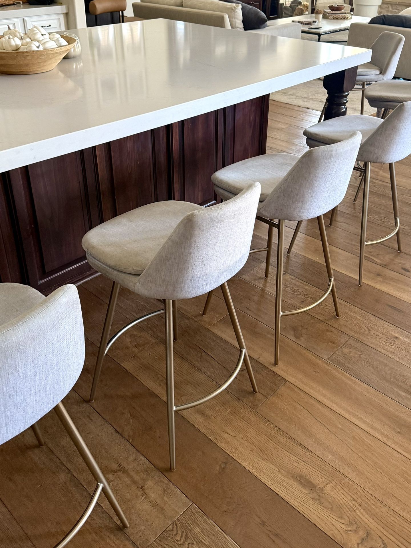 Six West Elm Barstools (Counter Stool Height)