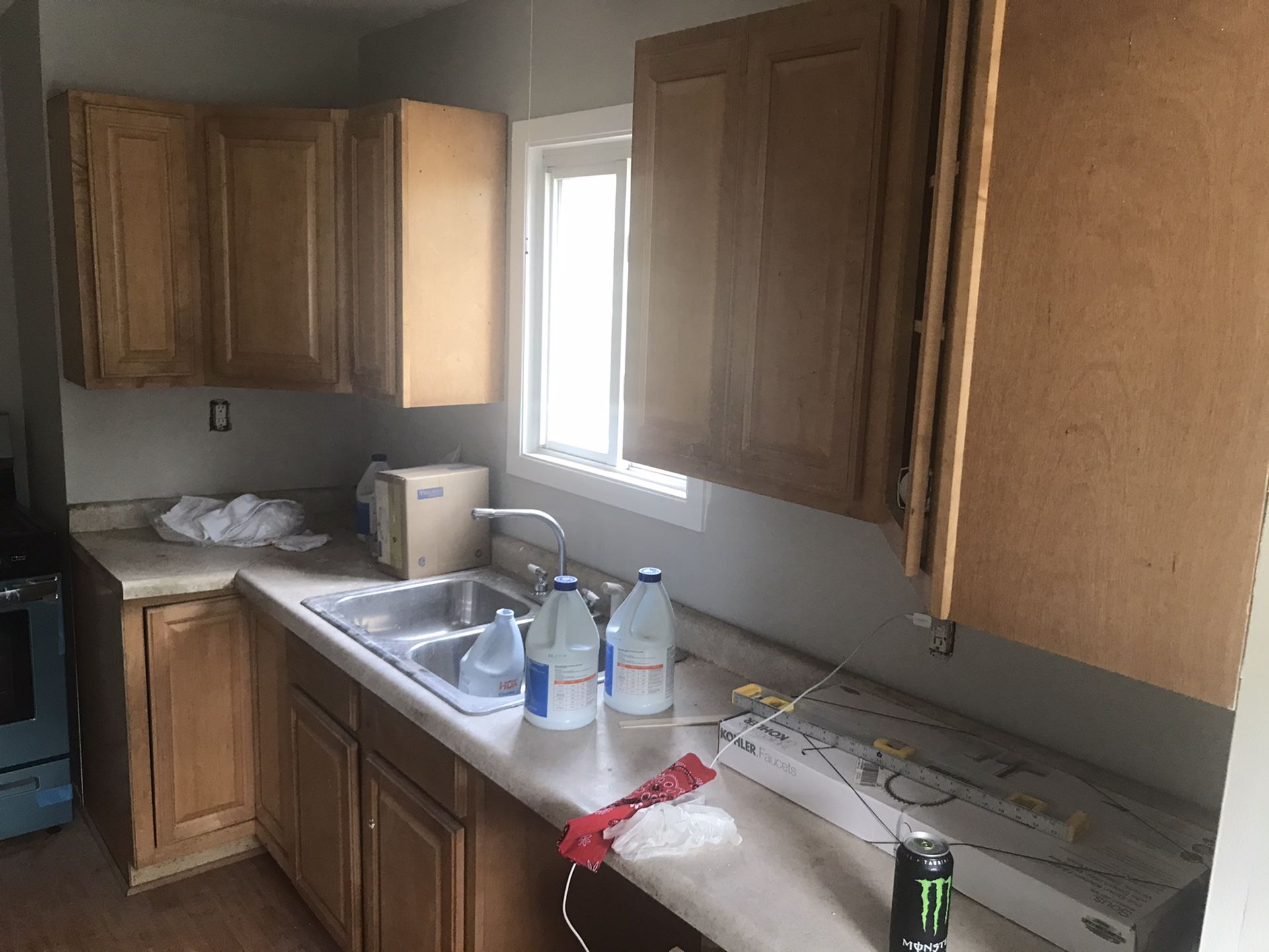 Kitchen Cabinets and Sink and Countertop