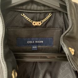 Cole Haan Woman Black Leather Jacket 