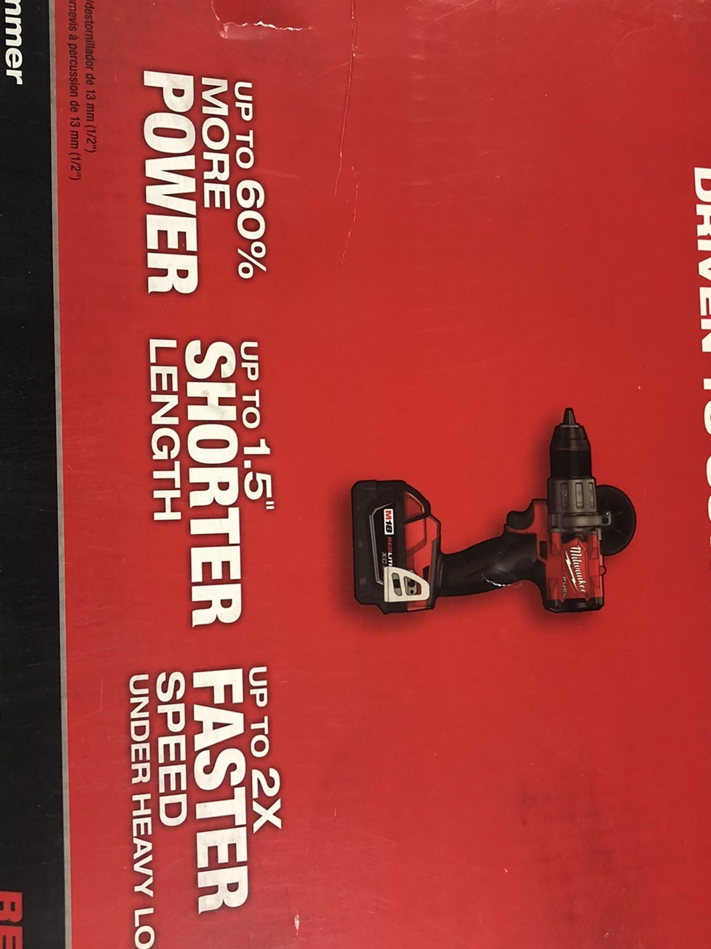 Milwaukee M18 Fuel 18-Volt Lithium-Ion Brushless Cordless 1/2 in. Hammer Drill Driver Kit with Two 5.0 Ah Batteries and Hard Case