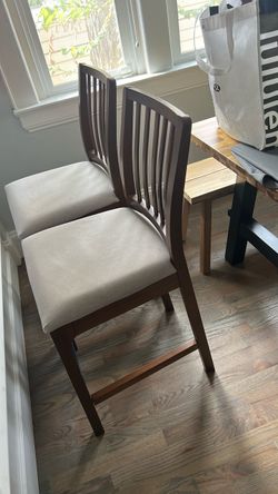 IKEA Ekedalen Barstools light grey & brown