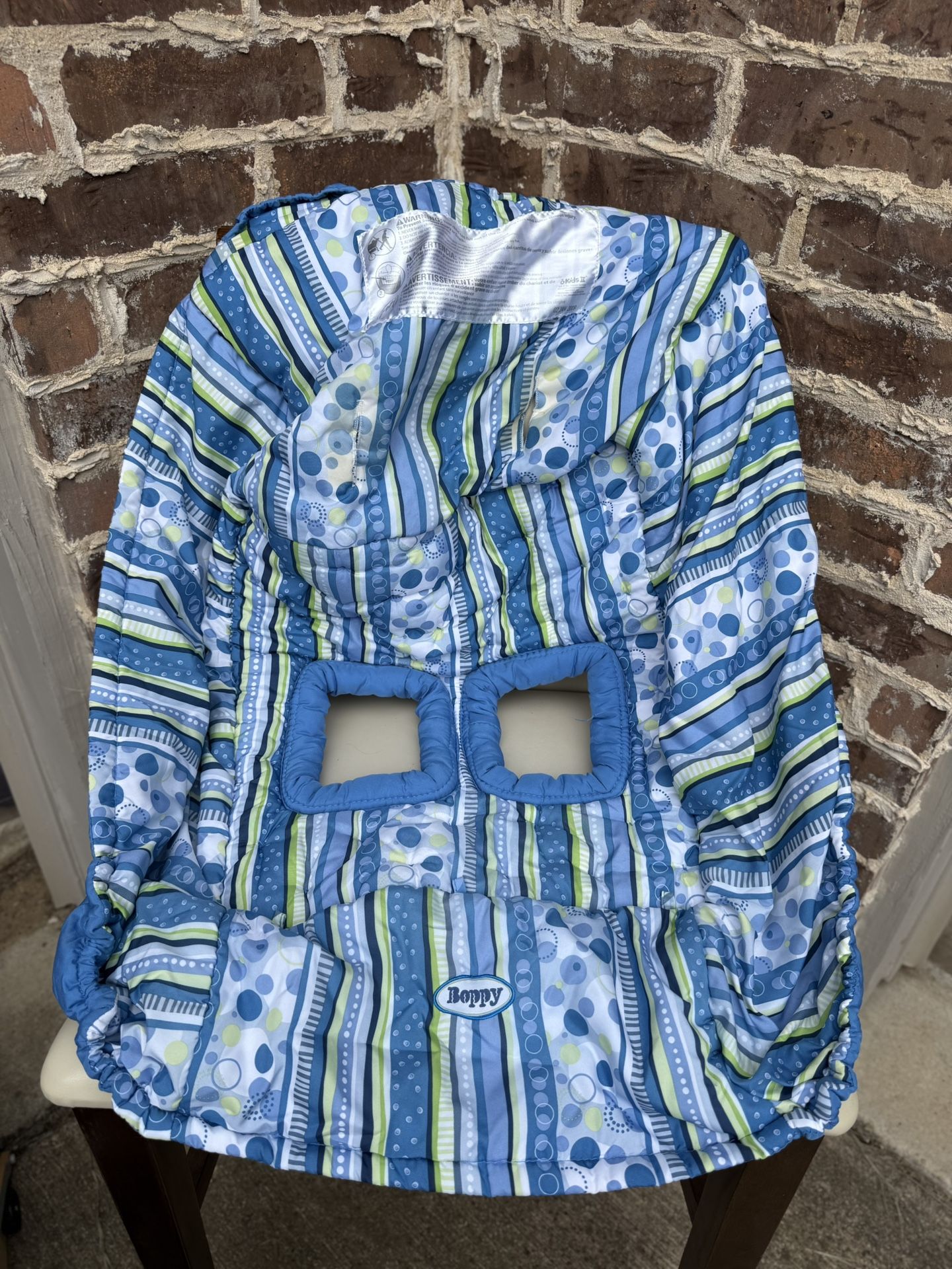 Boppy Shopping Cart & High Chair Cover – Blue/Green Stripes