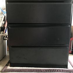 3 Drawer Black Filing Cabinet  