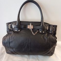 RACHEL ZOE Large Calfskin Leather Satchel Handbag