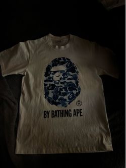 White and Blue Bape T shirt (Size Small) Fits medium.