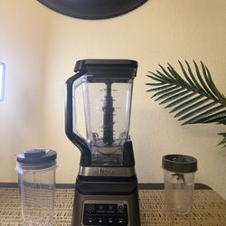 Ninja Professional Blender with Auto-iQ + Single Serve Cups – Complete Set
