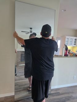 Mirror closed doors 42 x 96" frameless