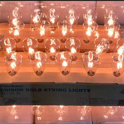 ☀️☀️ NEW Indoor/Outdoor 💥 Edison Bulb Light Strings! 💥 (2 Sets Available)☀️☀️