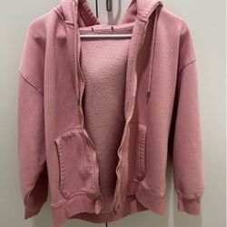 Pink Forever 21 Zip Up Hoodie
