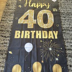 40th Birthday Door Banner