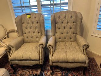 Tufted Wingback Accent Chairs