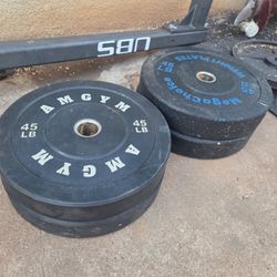 4-45lb Olympic bumper plates set