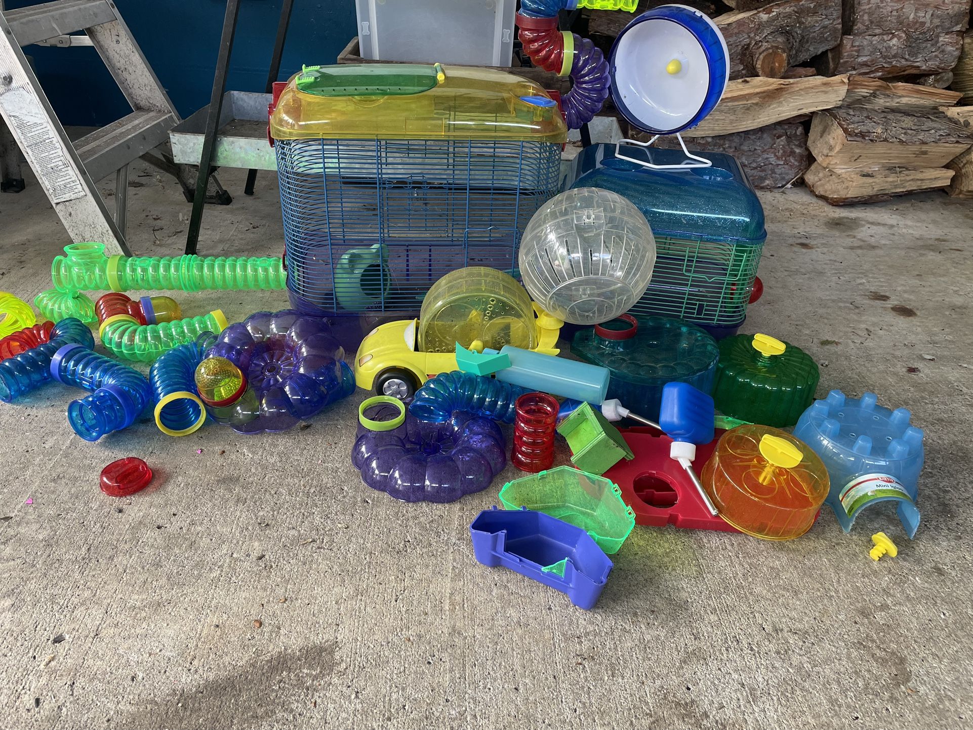 2 Hámster Cages, Hamster Car, Hamster Ball And Other Accessories