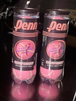 New Penn Pink Championship Extra-Duty Felt Tennis Ball Cans
