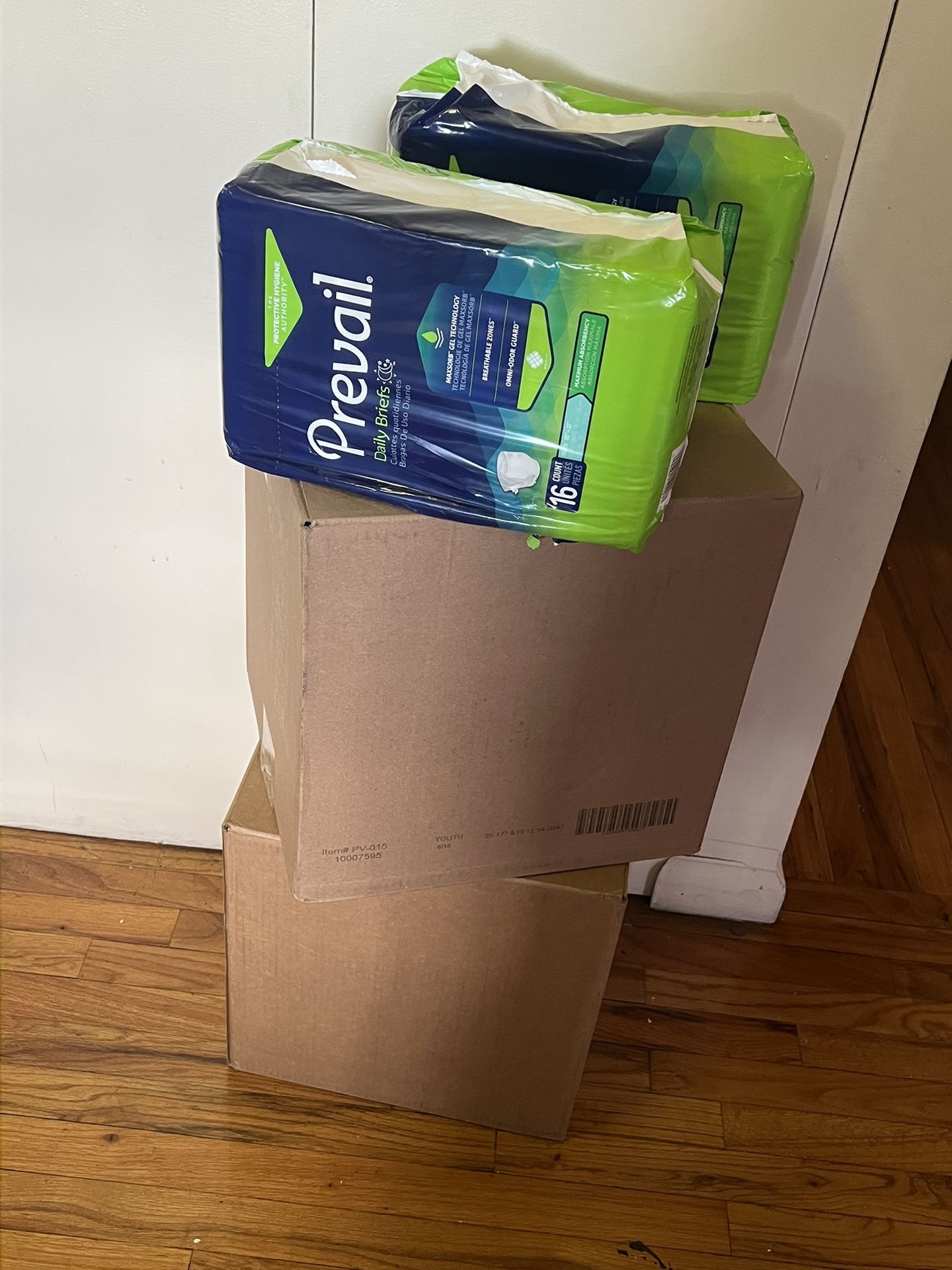 Prevail Youth Diapers – Size 15”-22” | Case of 6 Packs (16 per pack) | High Absorbency & Comfort