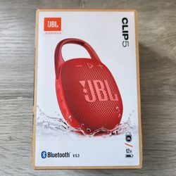 Sealed: JBL Clip 5 Bluetooth Speaker Red or Blue