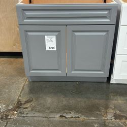 36” Raised Panel Gray Bathroom Vanity**