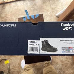 Reebok Rapid Response Composite Toe Side Zip Brand New Size 11.