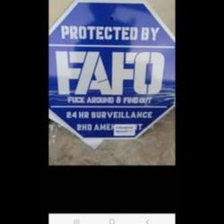 FAFO ADT Security Warning Sign F*** Around And Find Out metal sign new