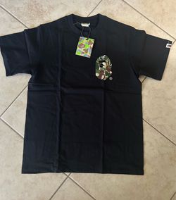 Black Camo Stussy x Bape Tee
