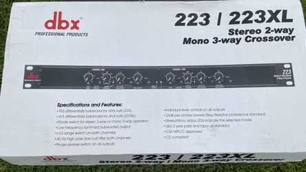 DBX 223/223XL Stereo 2-Way/Mono 3-Way Crossover
