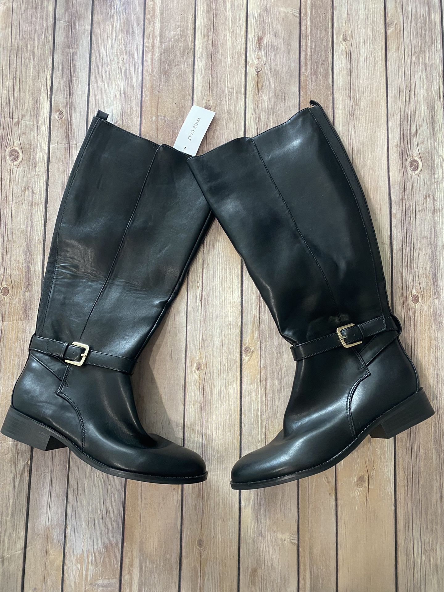 Brand New  Black Nine West Riding Boots 8.5W