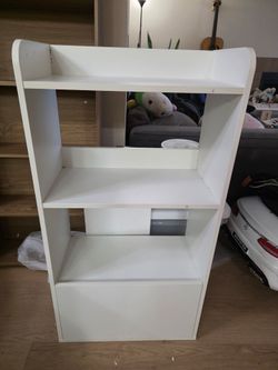 Costway Bookcase w/ Drawer 3-Tier Open Shelf