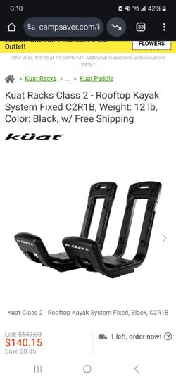 Rooftop Kayak System - Kuat Classic 2