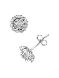 Authentic 1/10ct Natural Diamonds Set In Sterling Silver