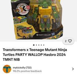 Transformers Teenage Mutant Ninja Turtles Party Wallop complete Hasbro TMNT