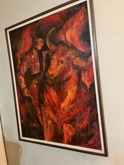 Large Vintage Oil Painting 