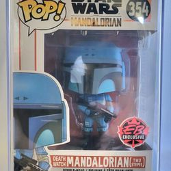 Funko Pop! Star Wars: The Mandalorian - Death Watch Mandalorian Two Stripes #354 EB Exclusive