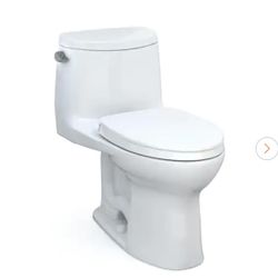 TOTO UltraMax II 12 in. Rough In One-Piece 1.28 GPF Single Flush Elongated Toilet in Cotton White, SoftClose Seat Included