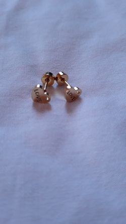 GOLD PLATED """LOVE EARRING ""