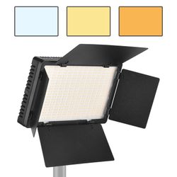 Color Temperature 3(contact info removed)K Dimmable Brightness with Barndoor 1/4 Inch Screw Hole