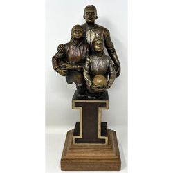 RARE George W. Lundeen "Legacy" Harold Red Grange U of I Bronze Sculpture